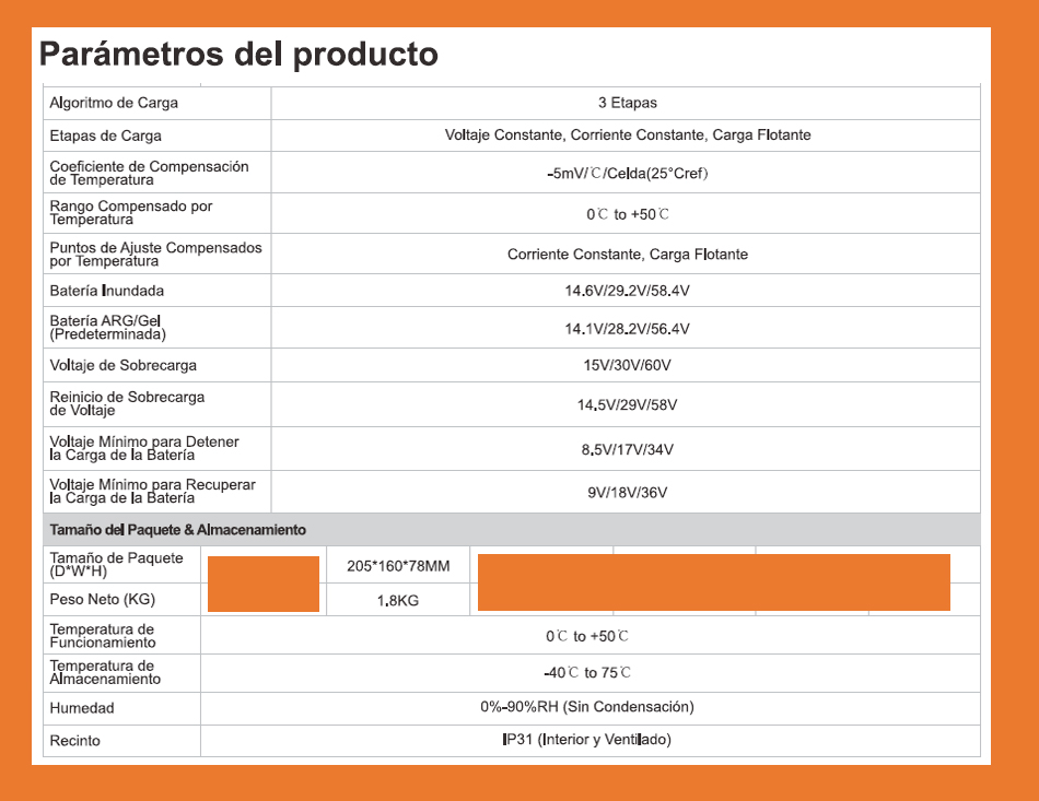 MPPT-SCCM4524 Cargador 30~120A