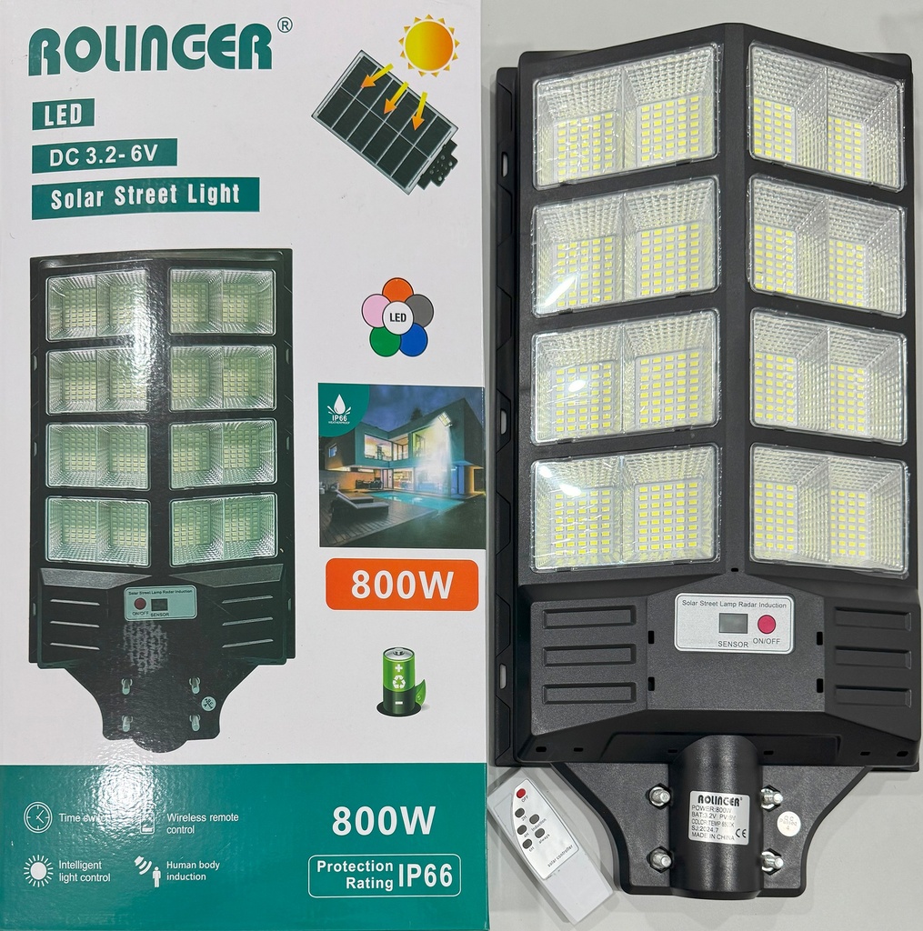 Farola Solar Integrada 5 Foco 800w