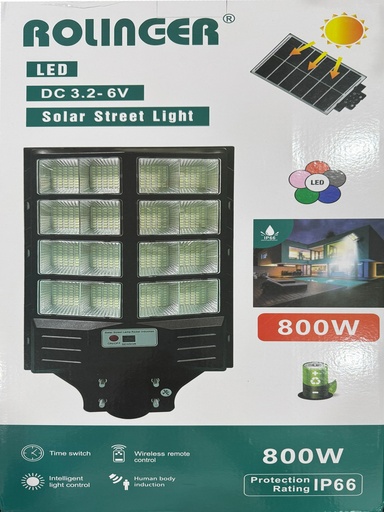 [TYN-FLL-5] FAROLA SOLAR INTEGRADA 5 FOCO 800W